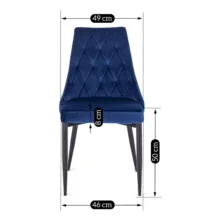 Kárpitozott étkezőszék Cork, sötétkék