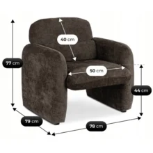 TOGO kényelmes pihenőfotel, sötétbarna