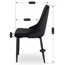 Étkezőszék BARI fekete bársony