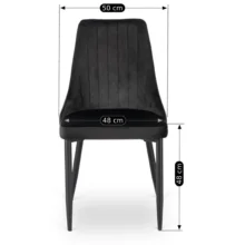 Étkezőszék BARI fekete bársony