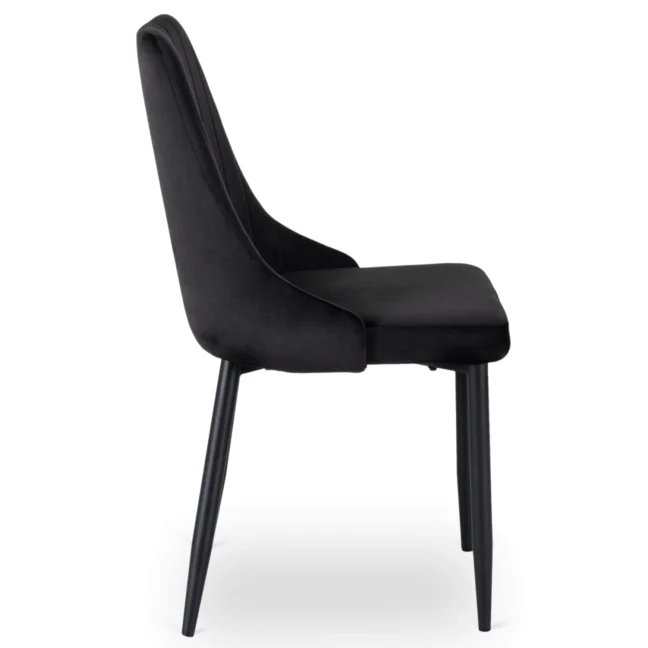 Étkezőszék BARI fekete bársony