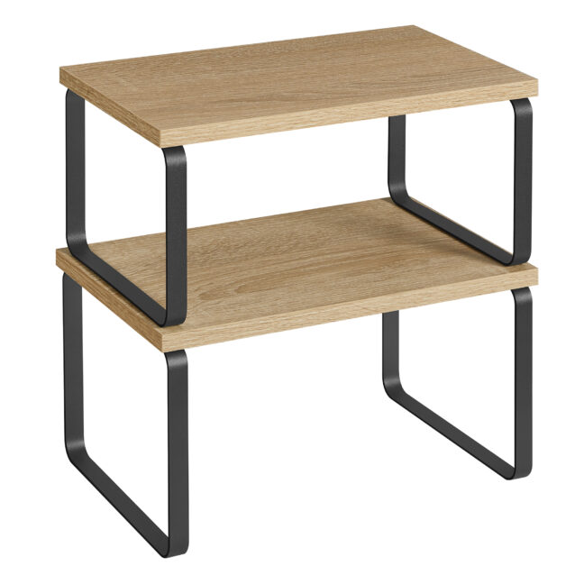 Konyhai polc készlet x2 – sonoma/fekete