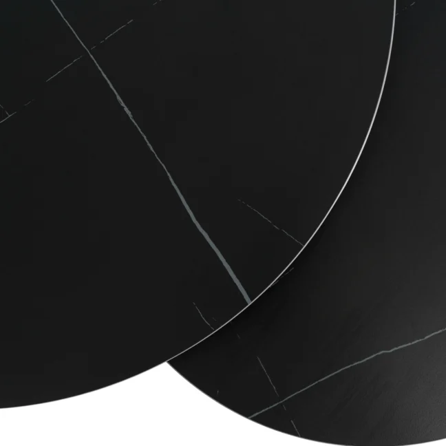 JERRY dohányzóasztal szett, fekete márvány/fekete