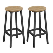 Magas konyhai bárszék szett, 2db – sonoma/fekete láb (LBC032B11)