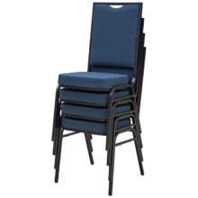 Bankett szék: Alicante Modern AM110, sötétkék/fekete váz