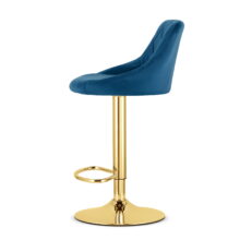 Bárszék KAST – sötétkék bársony / arany alap