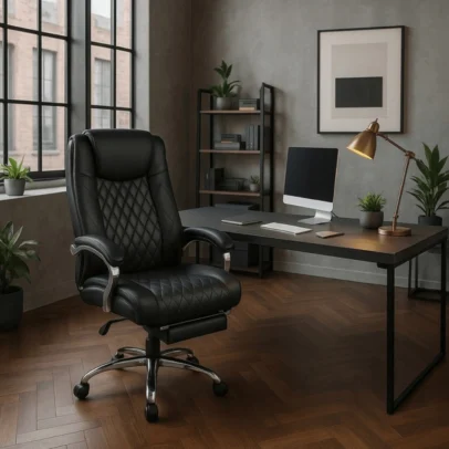 GIORGIO irodai masszázsfotel, fekete műbőr