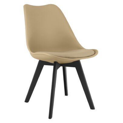 Étkezőszék Oslo/Mark, bézs/fekete lábakkal