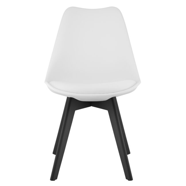Étkezőszék Oslo/Mark, fehér/fekete lábakkal