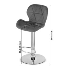 Bárszék WEST kék/fekete