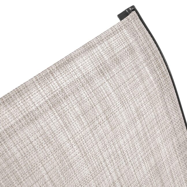 Kerti acél étkezőgarnitúra szett BISTRO – bézs/fekete vázzal