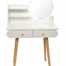 Skandináv stílusú pipere asztal SCANDI, fehér asztallappal