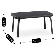 MINNESOTA kerti bútor szett, fekete