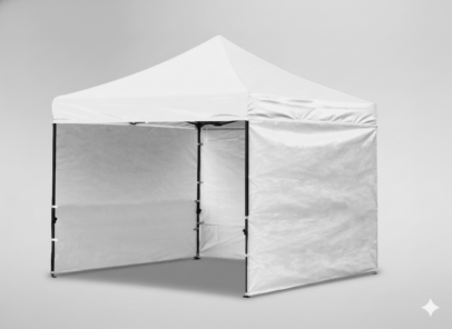 Vízálló kültéri pavilon, fehér 3×3 m