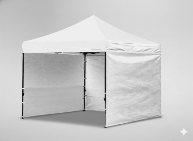 Vízálló kültéri pavilon, fehér 3×3 m
