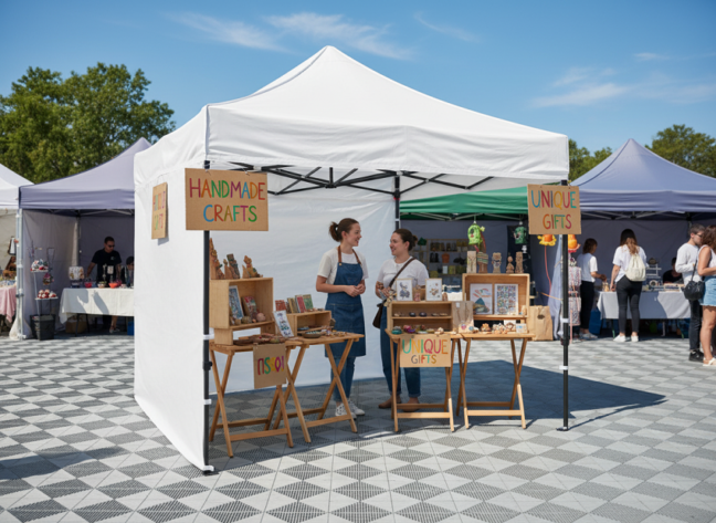 Vízálló kültéri pavilon, fehér 3×3 m
