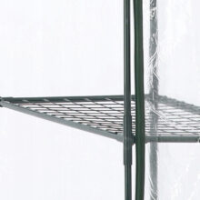 Kerti fóliasátor polcokkal, 140×140×200 cm