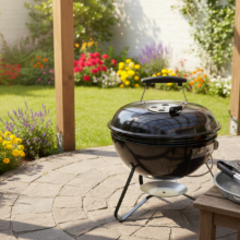 Gömb grillsütő fedővel