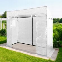 Kerti fóliasátor paradicsomtermesztéshez, 200 x 77 x 168/146 cm