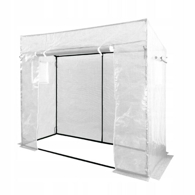 Kerti fóliasátor paradicsomtermesztéshez, 200 x 77 x 168/146 cm