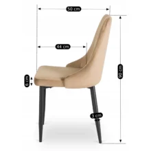 Étkezőszék BARI bézs bársony