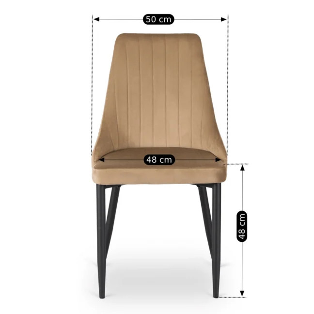 Étkezőszék BARI bézs bársony