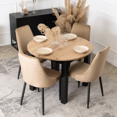 Étkezőszék BARI bézs bársony