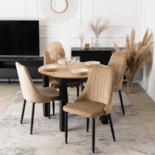 Étkezőszék BARI bézs bársony