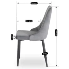 Étkezőszék BARI szürke bársony