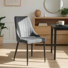 Étkezőszék BARI szürke bársony