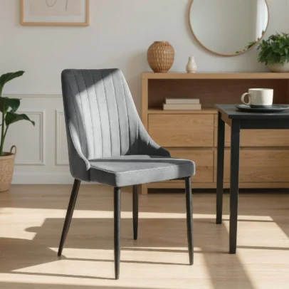 Étkezőszék BARI szürke bársony