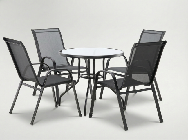 Kerti bútor szett asztallal és 4 székkel