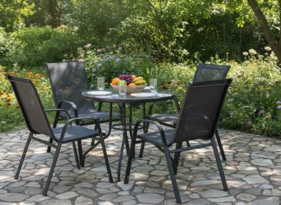 Kerti bútor szett asztallal és 4 székkel