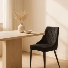 Kárpitozott étkezőszék Cork, fekete