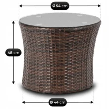 FRIO kerti bútor szett, barna