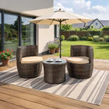 FRIO kerti bútor szett, barna