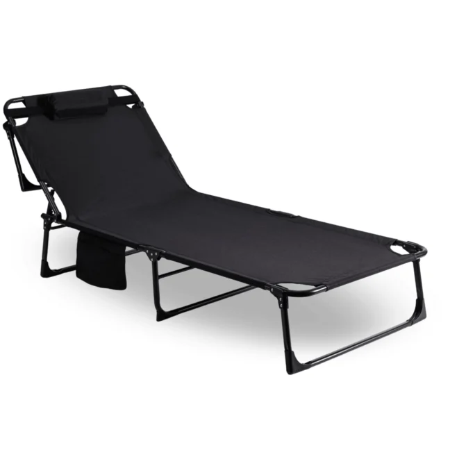 VENUS kerti dönthető napozóágy, fekete