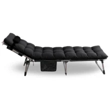 VENUS kerti dönthető napozóágy, fekete