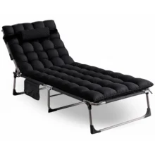 VENUS kerti dönthető napozóágy, fekete