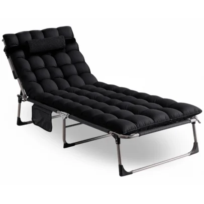 VENUS kerti dönthető napozóágy, fekete