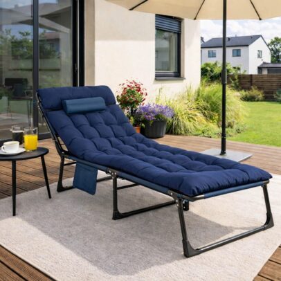 VENUS kerti dönthető napozóágy, sötétkék