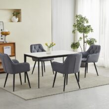 Elegáns bársony étkezőszék JORK, sötétszürke