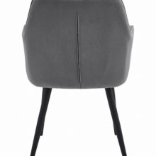 Elegáns bársony étkezőszék JORK, sötétszürke