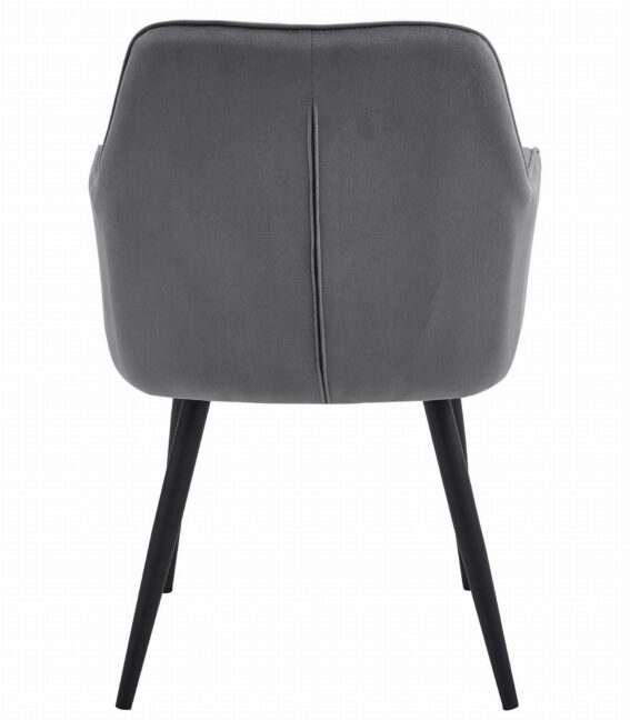 Elegáns bársony étkezőszék JORK, sötétszürke