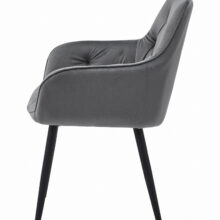 Elegáns bársony étkezőszék JORK, sötétszürke