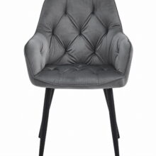 Elegáns bársony étkezőszék JORK, sötétszürke