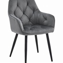 Elegáns bársony étkezőszék JORK, sötétszürke