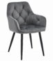 Elegáns bársony étkezőszék JORK, sötétszürke
