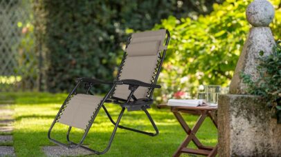 Összecsukható kerti relax fotel President, bézs