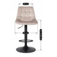 Bárszék ARCOS bézs bársony/fekete